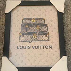 Louis Vuitton Luggage Art Print with Black Frame
